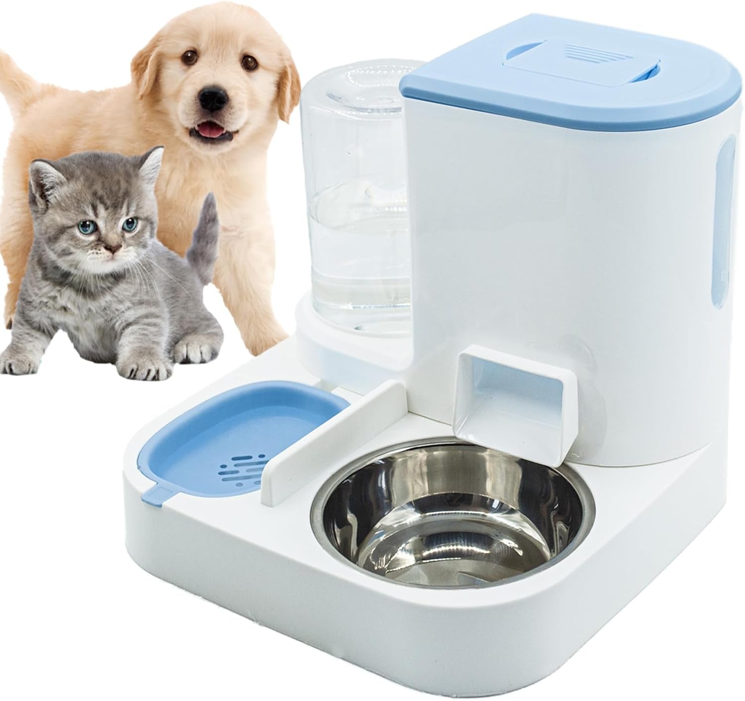 2-in-1-automatic-cat-feeder-water-dispenser-gravity-pet-feeder-stainless-steel-food-water-bowl-all-in-one-large-capacity-self-feeding-for-cats-dogs-small-medium-petsgreen
