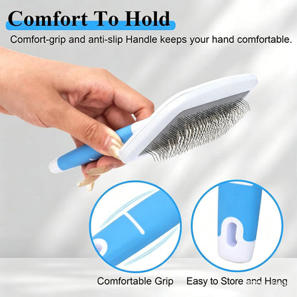 French Bulldog Brush with Rounded Tip | Skin Friendly,With Small Comb for Effectively Remove Tangles, Knots and Mats,Essential French Bulldog Accessory4