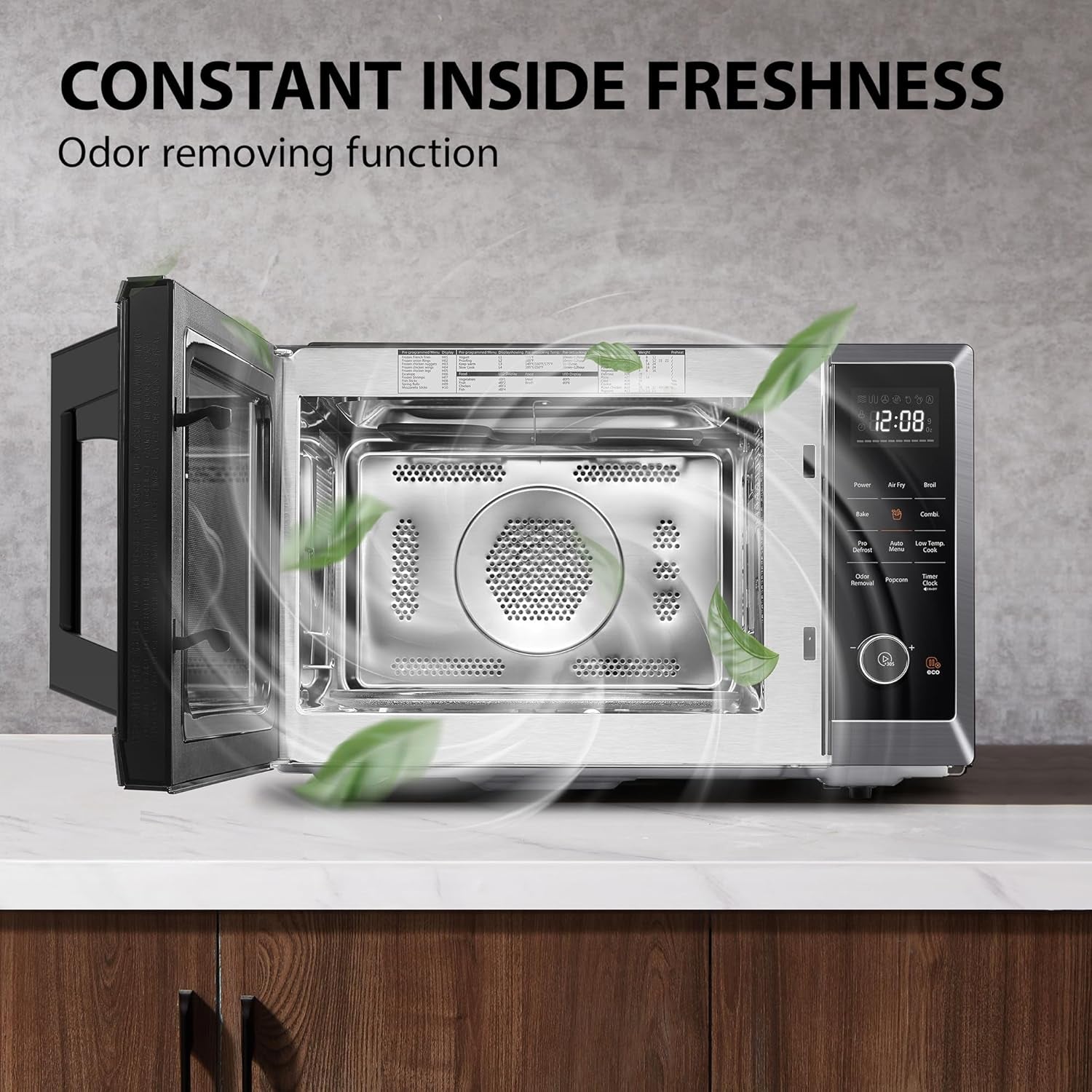 air-fryer-combo-microwave-1-0-cu-ft-black-stainless-steel-8-in-1-with-convection-broil-pro-defrost-12-4-turntable