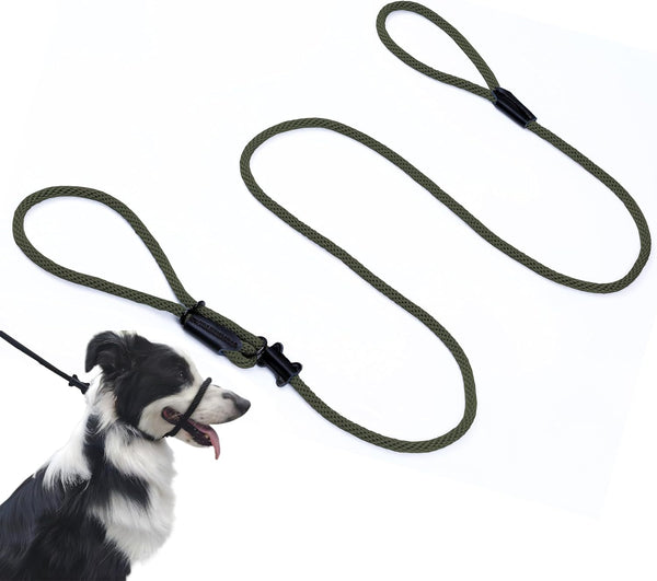 No Pull Dog Leash - Figure 8 Slip Lead Head Collar for Large Dogs (Black)12