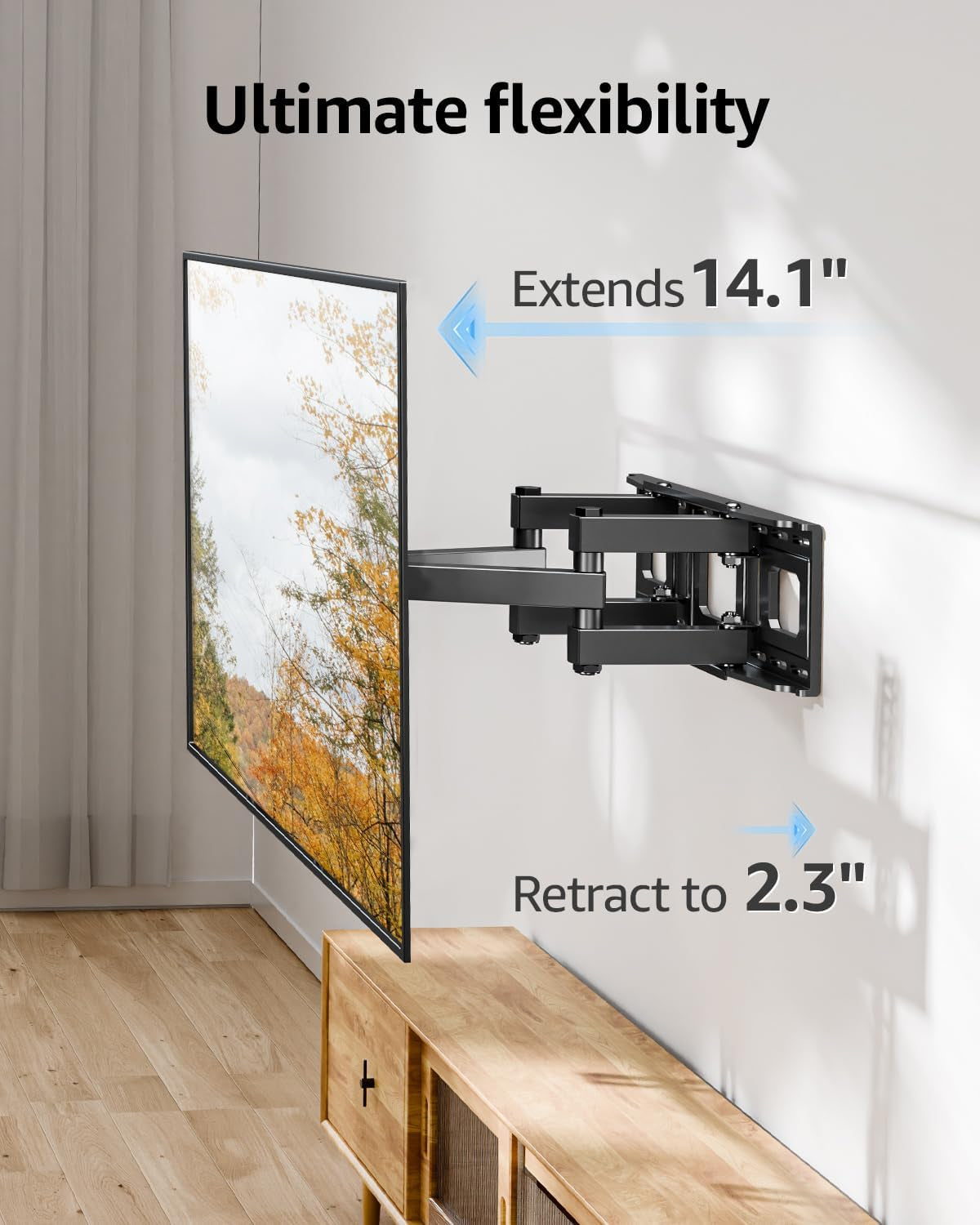 econome-tv-wall-mount-for-most-32-65-inch-flat-screen-led-4k-tvs-tv-mount-with-swivel-and-tilt-articulating-dual-arms-full-motion-wall-mount-up-to-16-stud-max-vesa-400x400mm-up-to-99lbs