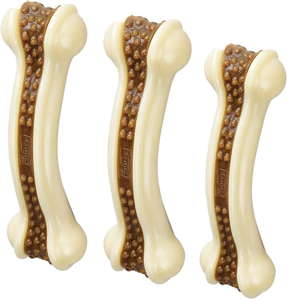 Dog Chew Toys for Aggressive Chewers Large Breed,2 Pack Beef Flavor Indestructible Dog Teething Chew Toys Bones for Large/Medium/Small Puppies,Pet Toy with Nylon9