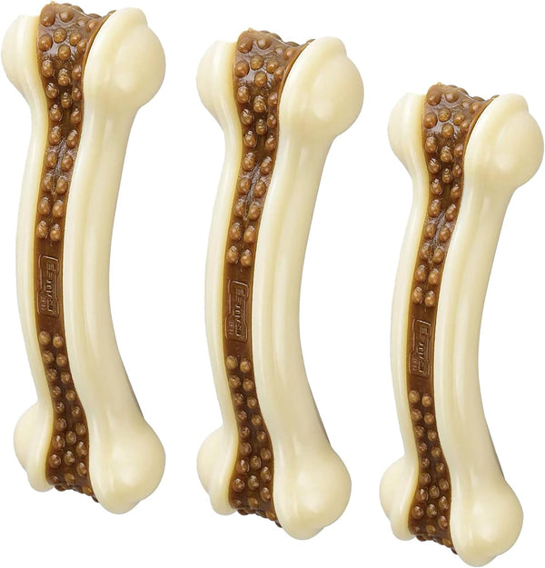 Dog Chew Toys for Aggressive Chewers Large Breed,2 Pack Beef Flavor Indestructible Dog Teething Chew Toys Bones for Large/Medium/Small Puppies,Pet Toy with Nylon9