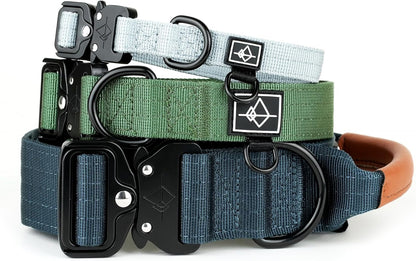 MADE to ROAM Control Dog Collar | Leather Handle & Heavy Duty Metal Buckle | Premium Adjustable Collar with Vegan Leather Handle. Fits Medium to Large Dogs. 15 Colors. Matching Leash & Harness1
