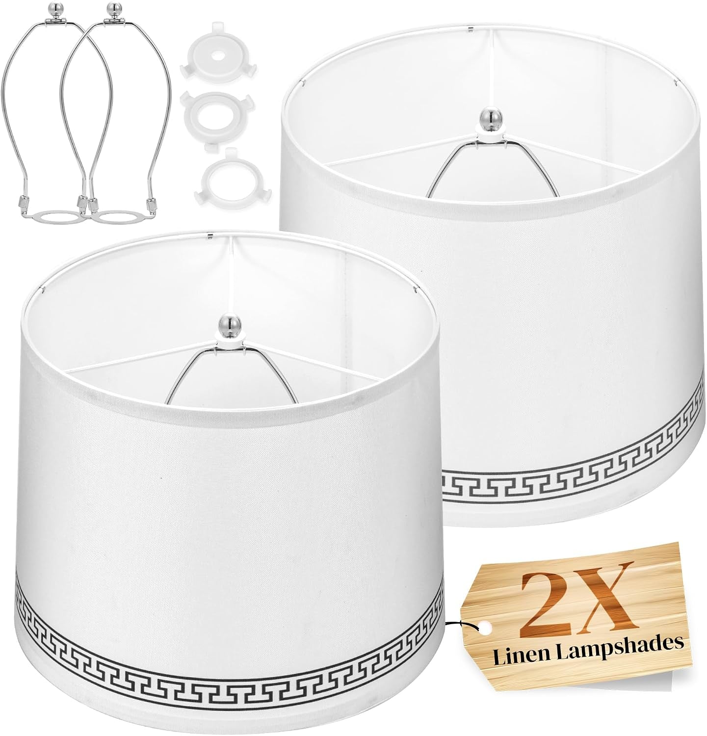 lamp-shades-set-of-2-𝐃𝐫𝐮𝐦-𝐒𝐡𝐚𝐩𝐞-lampshades-𝟏𝟏-𝟔-𝐓𝐨𝐩𝐱𝟏𝟐-𝟔-𝐁𝐨𝐭𝐭𝐨𝐦𝐱𝟗-𝟖-𝐇𝐢𝐠𝐡-fits-harp-style-bedside-floor-lamp-shades-easy-assemblyships-rolled-flatwhite-medium