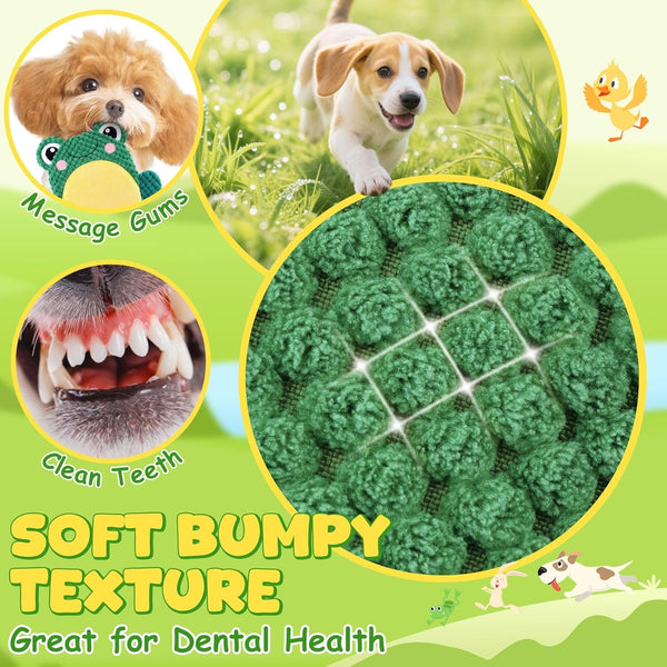 XIUGOAL Dog Toys to Keep Them Busy, 3 Pack No Stuffing Interactive Dog Toys with Crinkle, Squeaky Puppy Chew Toys for Small, Medium Breeds4