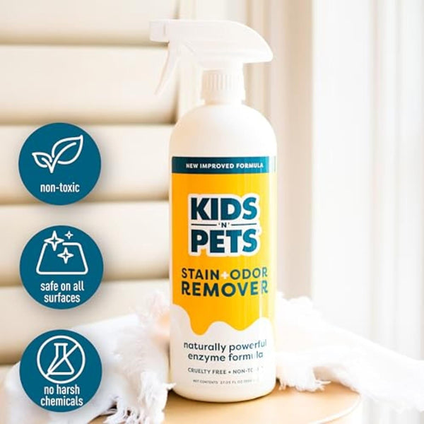 KIDS 'N' PETS Stain & Odor Remover for Carpet, Fabric & Furniture, 32 Oz | Dog Pee & Cat Urine2