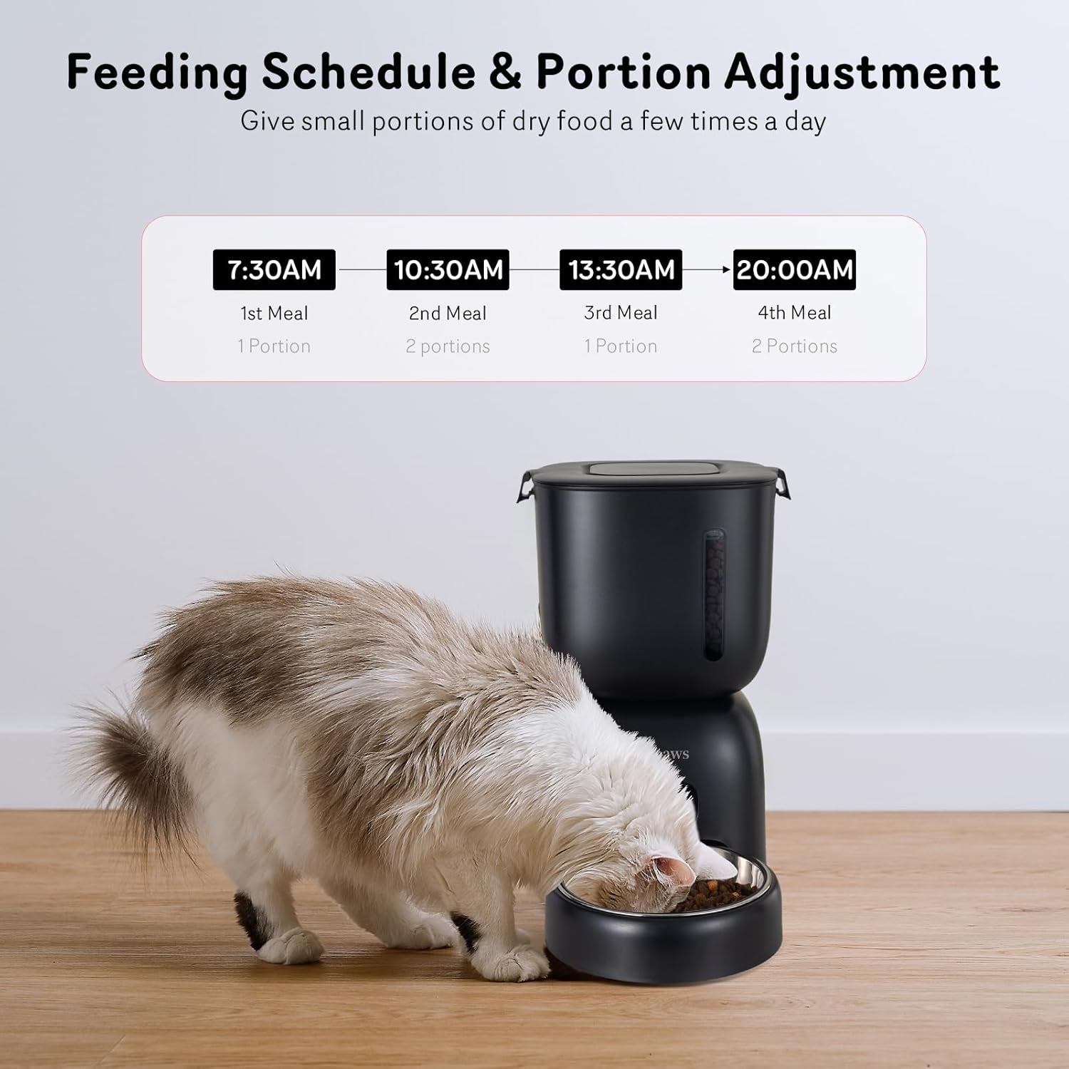 automatic-cat-feeder-and-water-dispenser-fw1-wire-or-battery-cat-food-dispenser-timer-pet-feeder-locking-lid-desiccant-bag-programmable-portion-control-4-daily-meals-10s-voice-recorder