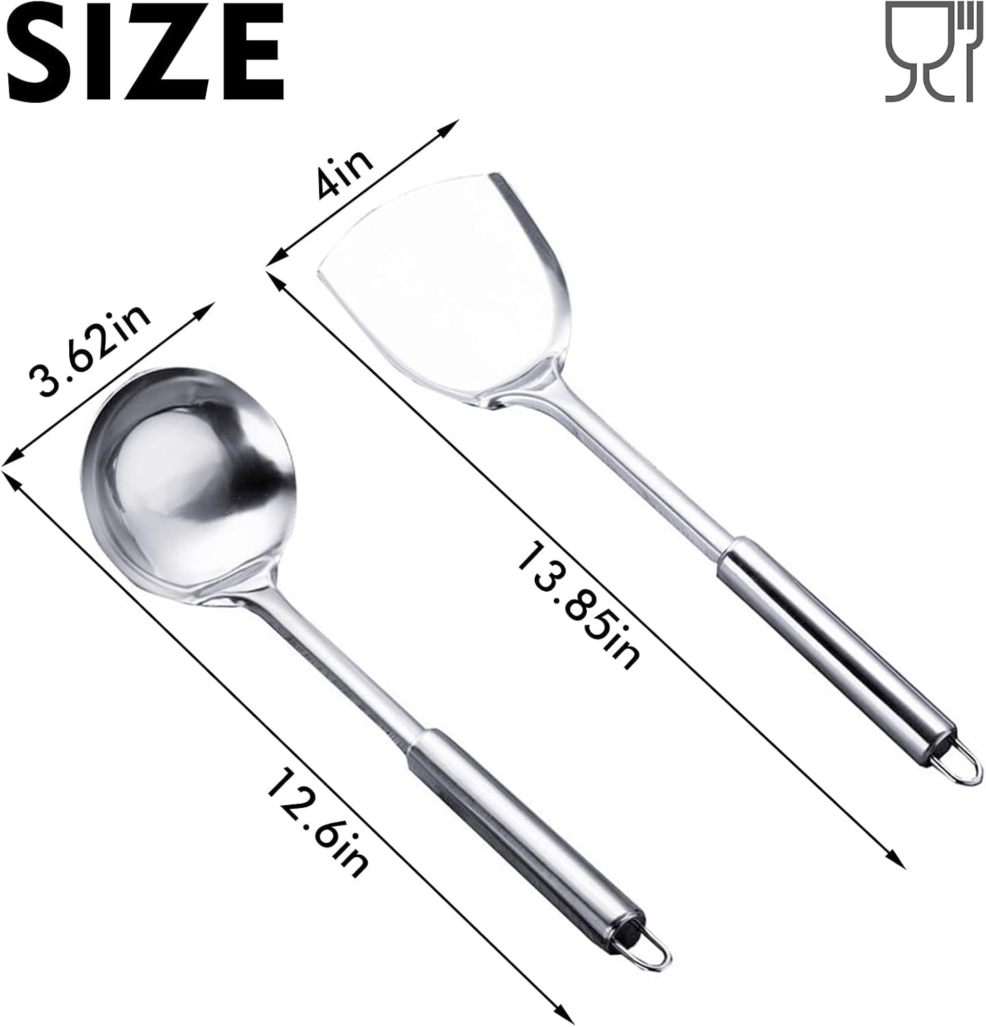 cooking-utensils-set-2pcs-304-stainless-steel-spatula-and-large-cooking-spoon-heavy-duty-metal-soup-ladle-long-handle-wok-spatula