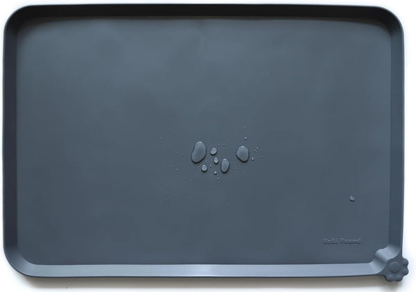 Hoki Found -Waterproof Pet Feeding Mats with High Lips - Multiple Size and Colors for Dogs, Cats & Others-G34