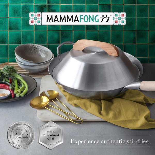 Aluminum Wok Dome Cover for 14" Hand Hammered Wok, 13 Inch Flat Wok Lid7