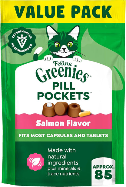 Greenies Feline Pill Pockets Soft Cat Treats, Chicken Flavor, 85 Count | #1 Vet-Recommended, Moldable Pocket Hides Pills, No Artificial Flavors or Preservatives, Real Ingredients11