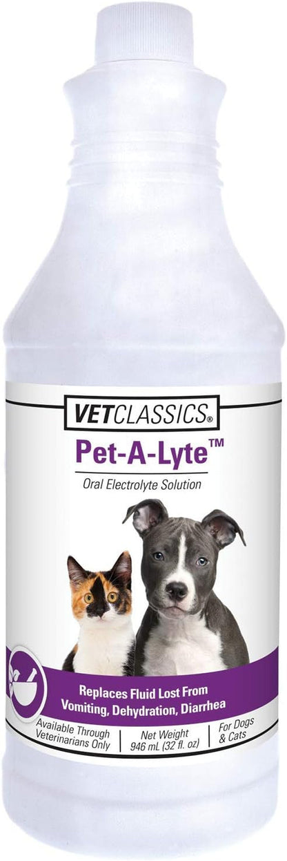 Pet-A-Lyte Oral Electrolyte Solution for Dogs and Cats – Helps Replace Fluids Lost from Pet Dehydration, Diarrhea, Vomiting – Replaces Dog Electrolytes – 32 Oz.1
