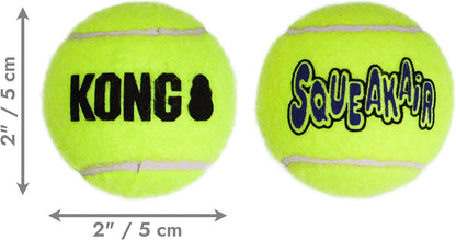 KONG - Squeakair Ball - Dog Toy Premium Squeak Tennis Ball, Gentle on Teeth (Small (6 Pack))3