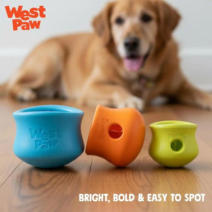 WEST PAW Zogoflex Toppl Interactive Treat Dispensing Puzzle Dog Toy for Mental Stimulation & Enrichment-Holds Kibble & Treats-Lickable, Freezable & Dishwasher Safe-Made in Usa-Large-Aqua Blue5