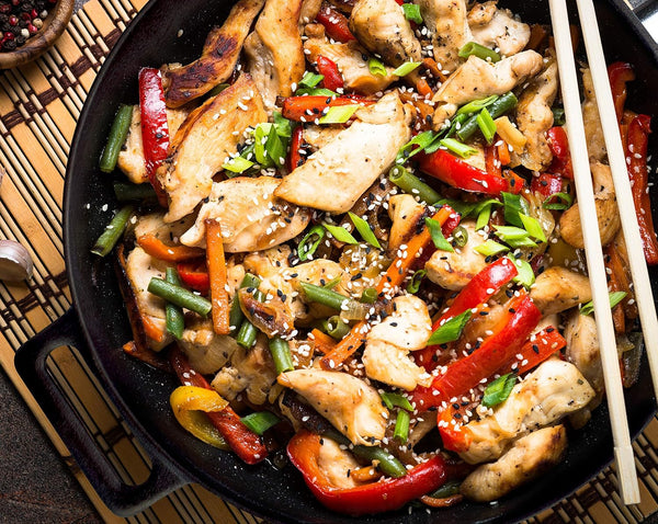 12'' Pre Seasoned Heavy Duty Construction Cast Iron Grilling Wok, Griddle and Stir Fry Pan5