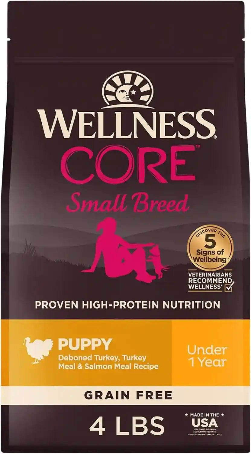 wellness-core-small-breed-adult-dry-dog-food-grain-free-kibble-natural-high-protein-turkey-and-chicken-recipe-4-lb-bag