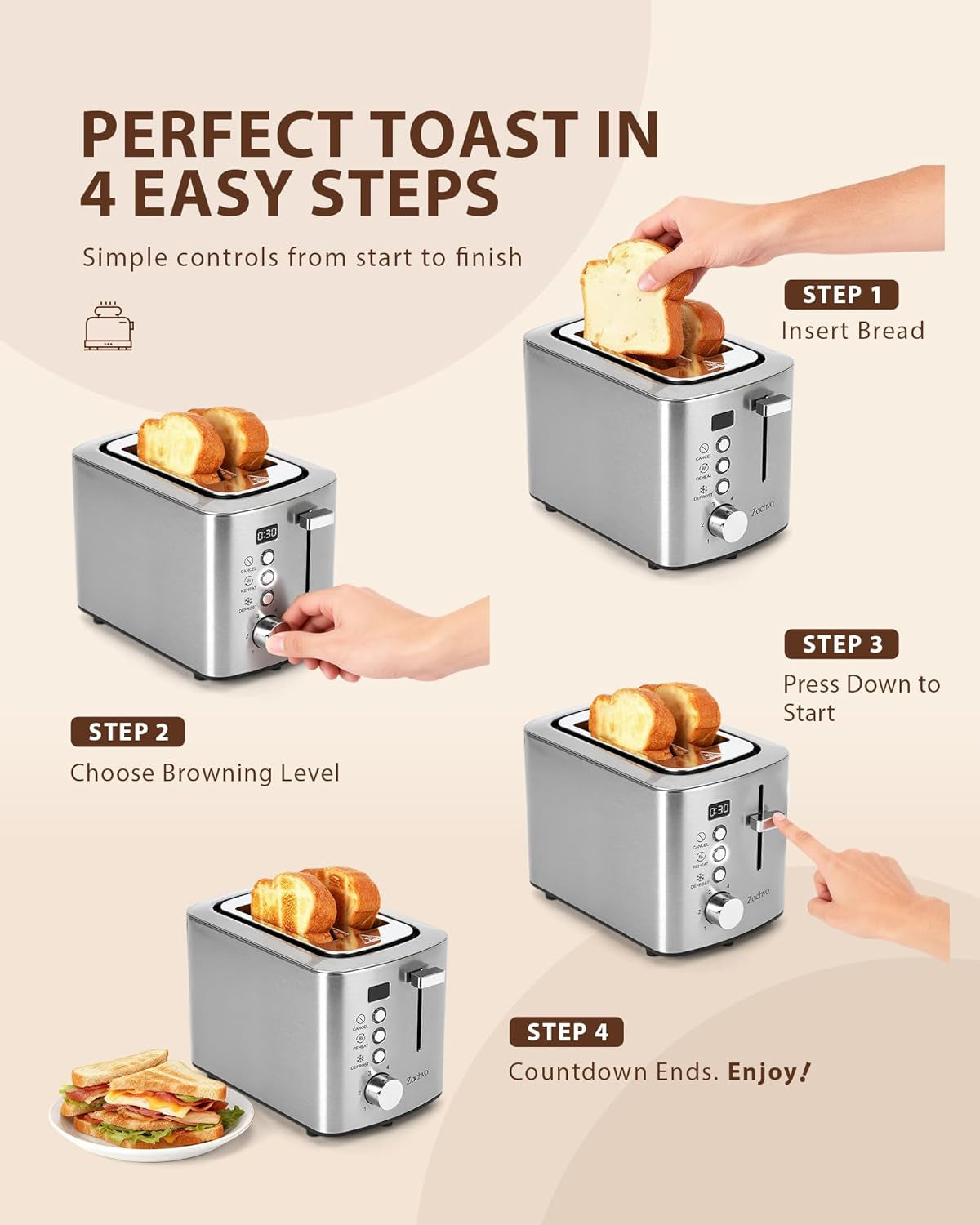 2-slice-toaster-with-countdown-timer-wide-slots-fits-thick-bread-bagel-6-browning-levels-defrost-reheat-cancel-removable-crumb-tray-compact-design-for-everyday-breakfast