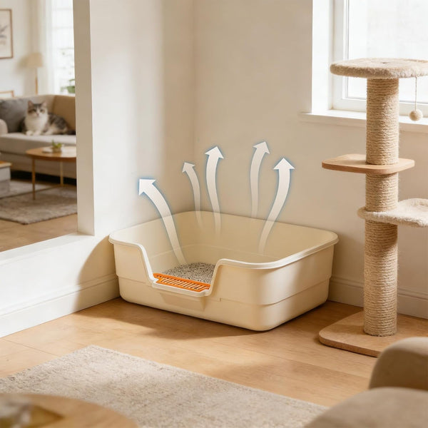 Large Cat Litter Box with Lid, Shovel, Cute Breathable Potty | Anti-Splashing Toilet,High Edges Kitty Covered Litter Boxes for Kitty Cat Litterbox for Indoor Use Cat Owners Gifts for Women4