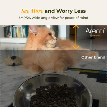 ARENTI Smart Automatic Cat Feeder and Water Fountain, 4L Pet Feeder Cat Food Dispenser with Camera, Dual Power, App Control, Live View & Night Vision, Meal Call, Hygienic Water Flow, Desiccant Bag6