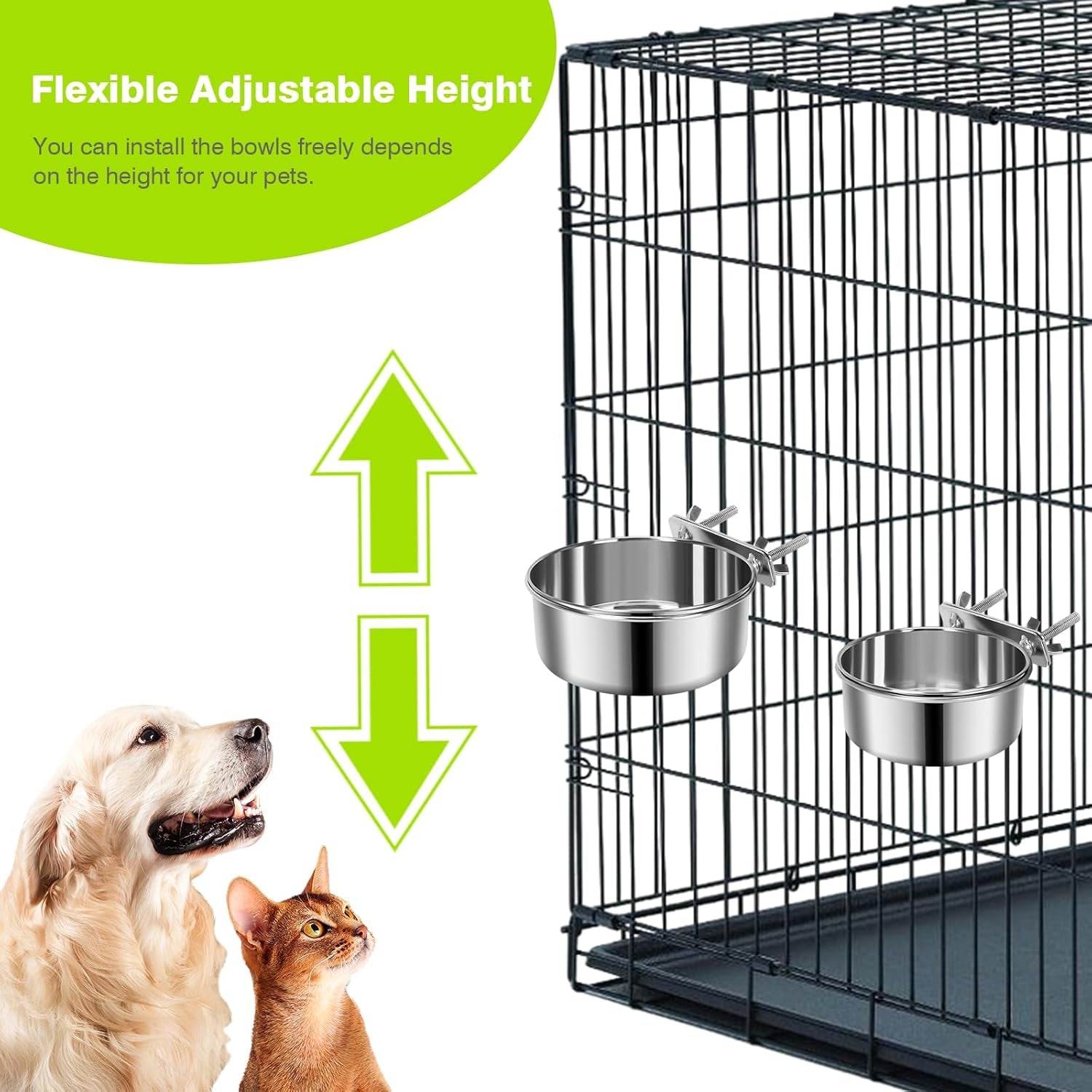 2-pcs-small-pet-dog-food-water-bowl-for-cage-stainless-steel-non-spill-kennel-hanging-cats-pets-bowls-with-clamp-holder-crate-feeder-dish-for-small-dogs-pets-4-7x1-9-3-9x1-7