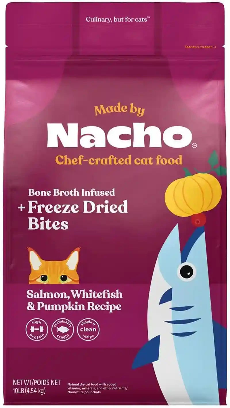 made-by-nacho-dry-cat-kibble-4lb-bag-high-protein-and-grain-friendly-premium-cat-food-cage-free-chicken-pumpkin-recipe-infused-with-bone-broth-for-hydration-limited-ingredients-single-bag