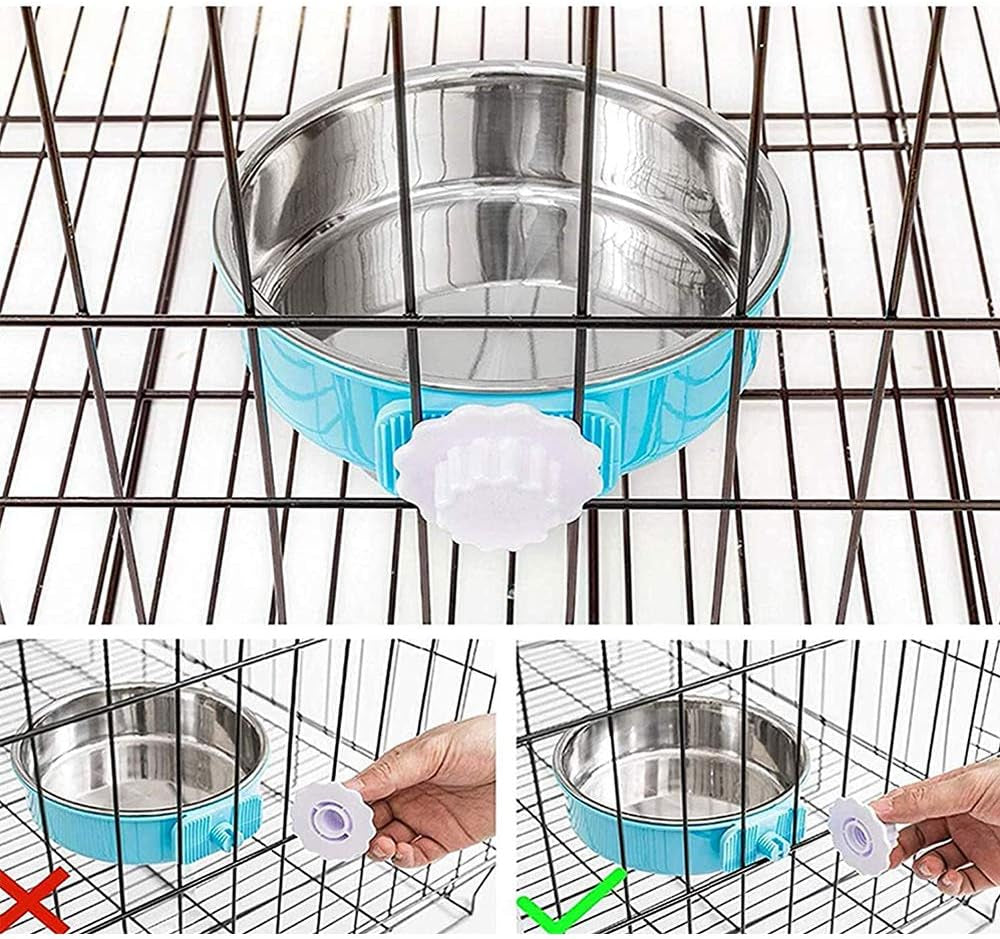 stainless-steel-removable-pet-food-bowl-anti-overturn-water-feeder-container-suitable-for-small-dog-cat-rabbit-2-set-of-crate-bowls-easy-to-install-and-clean