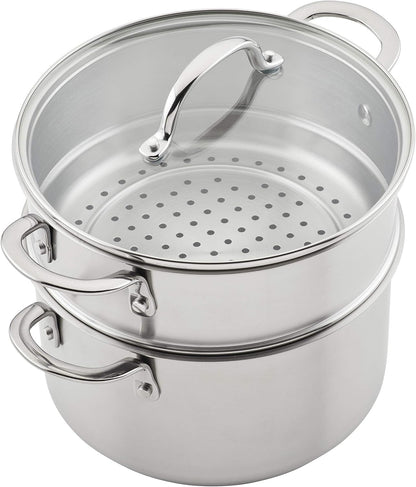 70033 Professional Stainless Steel/Hard Anodized Nonstick Cookware Pots and Pans Set, 11 Piece - Gray and Silver7