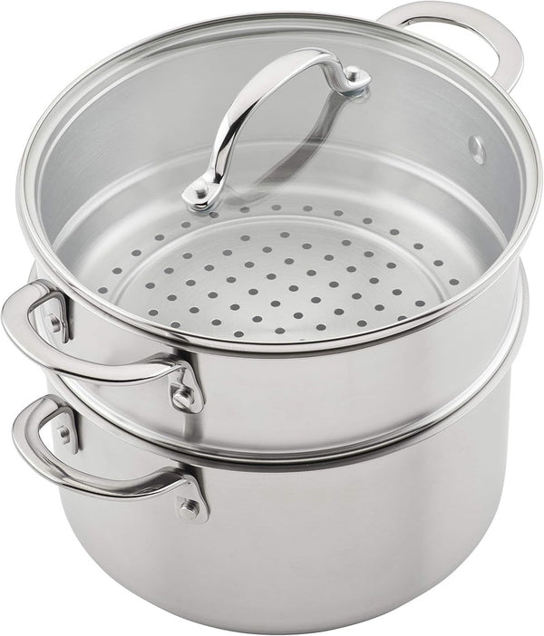 70033 Professional Stainless Steel/Hard Anodized Nonstick Cookware Pots and Pans Set, 11 Piece - Gray and Silver7