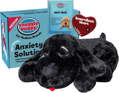 Snuggle Puppy Original Heartbeat Puppy Toy with Real-Feel Pulse & Heat Pack, Calming Sleep Aid for Puppy Anxiety, Crate Training, First Nights & New Puppy Transition - Biscuit19
