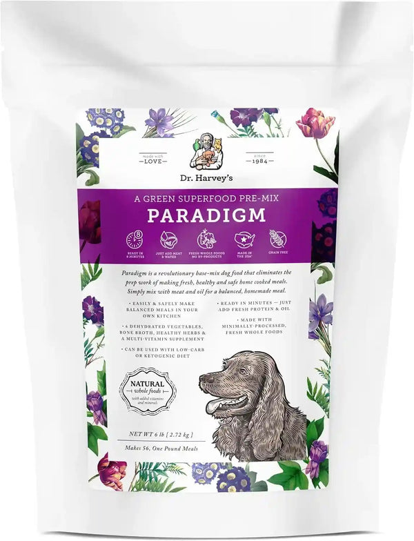 Dr. Harvey'S Paradigm Green Superfood Dog Food, Human Grade Dehydrated Grain Free Base Mix for Dogs, Diabetic Low Carb Ketogenic Diet (6 Pounds)1