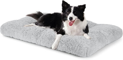JOEJOY Large Dog Bed Crate Pad, Deluxe Plush Washable Dog Beds Fulffy Soft Kennel Pad Anti-Slip Pet Sleeping Mat for Extra Large Medium Small Dogs, 40" X 27", Beige26
