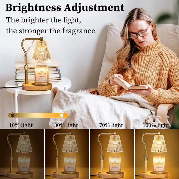 Candle Warmer Lamp with Timer Dimmer Adjustable Height for New Home Bedroom,Mothers Day Gifts,Vintage Home Decor for Scented Jar2