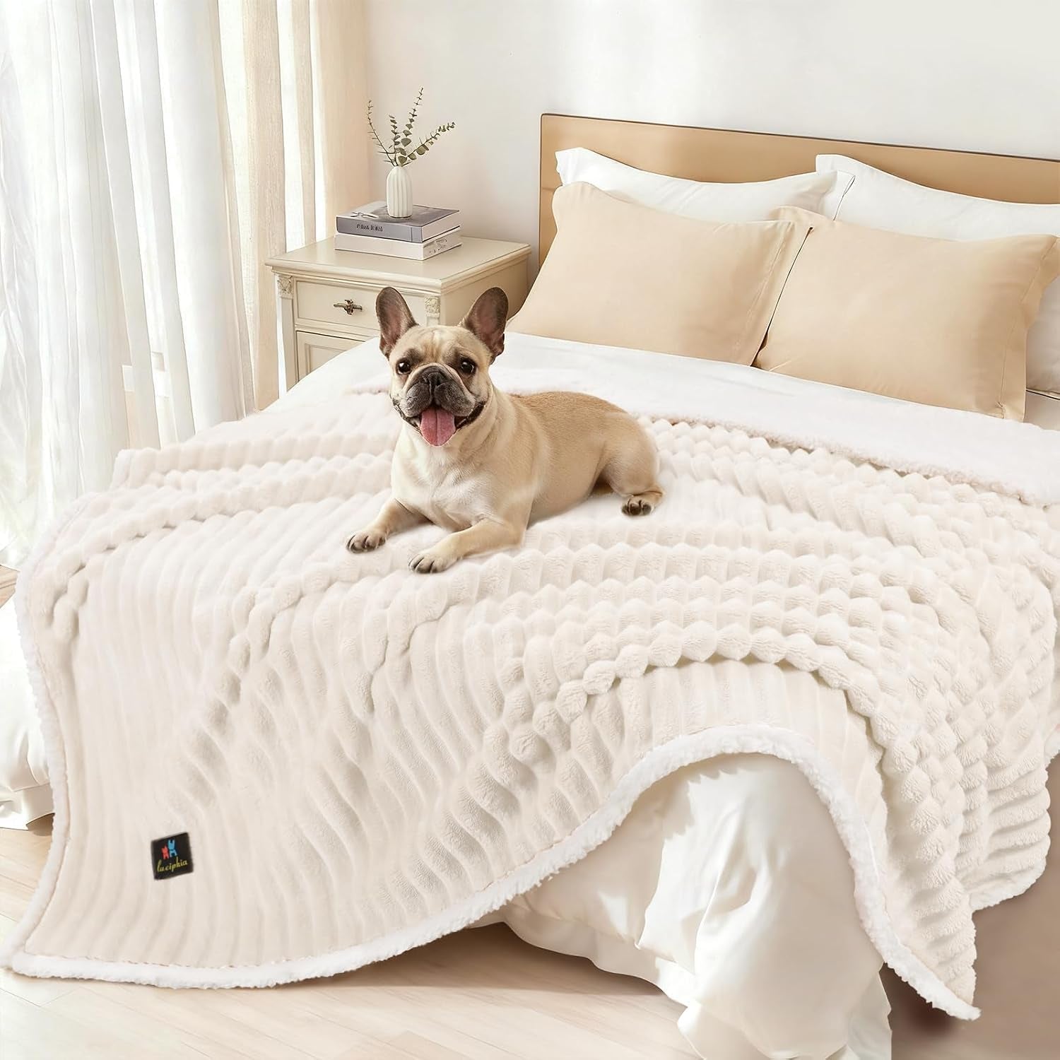 luciphia-waterproof-dog-blanket-for-large-dogs-ultra-soft-calming-cut-pile-flannel-throw-durable-warm-furniture-protection-for-couch-bed-pet-human-blanket-machine-washable-soft-white-xl85x57