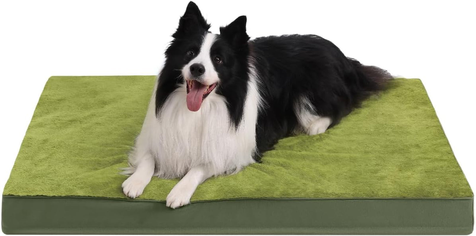 ksiia-orthopedic-dog-bed-for-large-dogs-with-waterproof-lining-grey-35x22-deluxe-soft-plush-dog-crate-bed-washable-pet-mat-with-removable-cover-egg-crate-foam-for-large-dogs-sleeping-relaxing