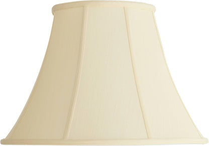 Pre-Assembled Ginna Creme Extra Large Bell Lamp Shade 9X18X13 (Spider) | 9" Top X 18" Bottom X 12.5" High X 13" Slant Replacement for Table + Floor Lamps Harp + Finial1