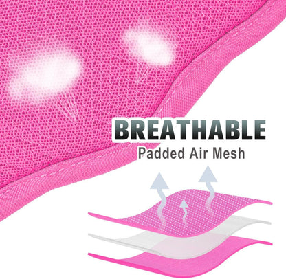 BARKBAY No Pull Dog Harness Large Reflective Dog Harness with Front Clip and Easy Control Handle for Walking Training Running with ID Tag Pocket(Pink,L)6