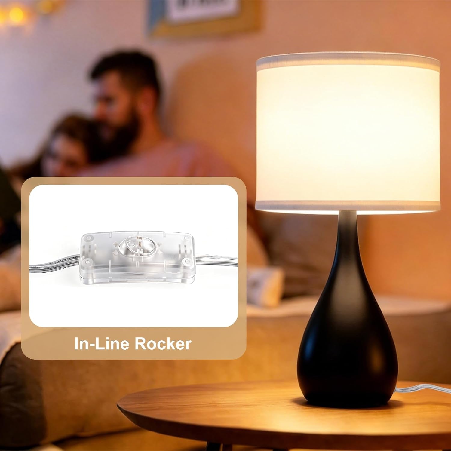 farmhouse-style-table-lamp-bulb-not-included-pack-of-1-black-decor-desk-lamp-for-bedroom-nightstand-living-room-white-linen-cylinder-lampshade-with-black-solid-metal-droplet-base