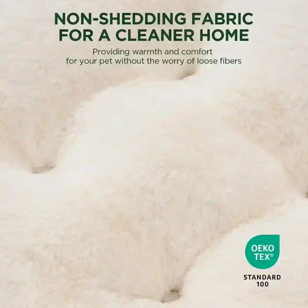 Soft non-shedding pet bed fabric, Oeko-Tex certified for cozy, low-mess comfort for cats and dogs3