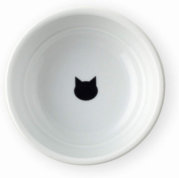 Necoichi Shallow Wide Ceramic Cat Food & Water Bowl (Paw, Basic Flat)4