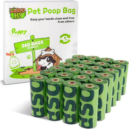 Dog Poop Bags Rolls, Extra Thick Leak Proof Pet Waste Bag, 360 Count Tear Resistant Poop Bags for Dogs for Outdoor Doggie Walking and Cat Litters Cleaning1