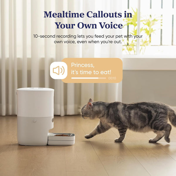 Automatic Cat Feeder, Wifi & Smart Scale, Remote Feeding | Tracks Pet'S Food Intake, 3.6L Timed Food Dispenser, up to 10 Meals per Day, Dual Power Supply, Stainless Steel Bowl6