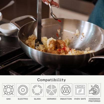 Made in Cookware - 10" Stainless Steel Kadai Pan - 5 Ply Stainless Clad - Professional Cookware - Induction Compatible4