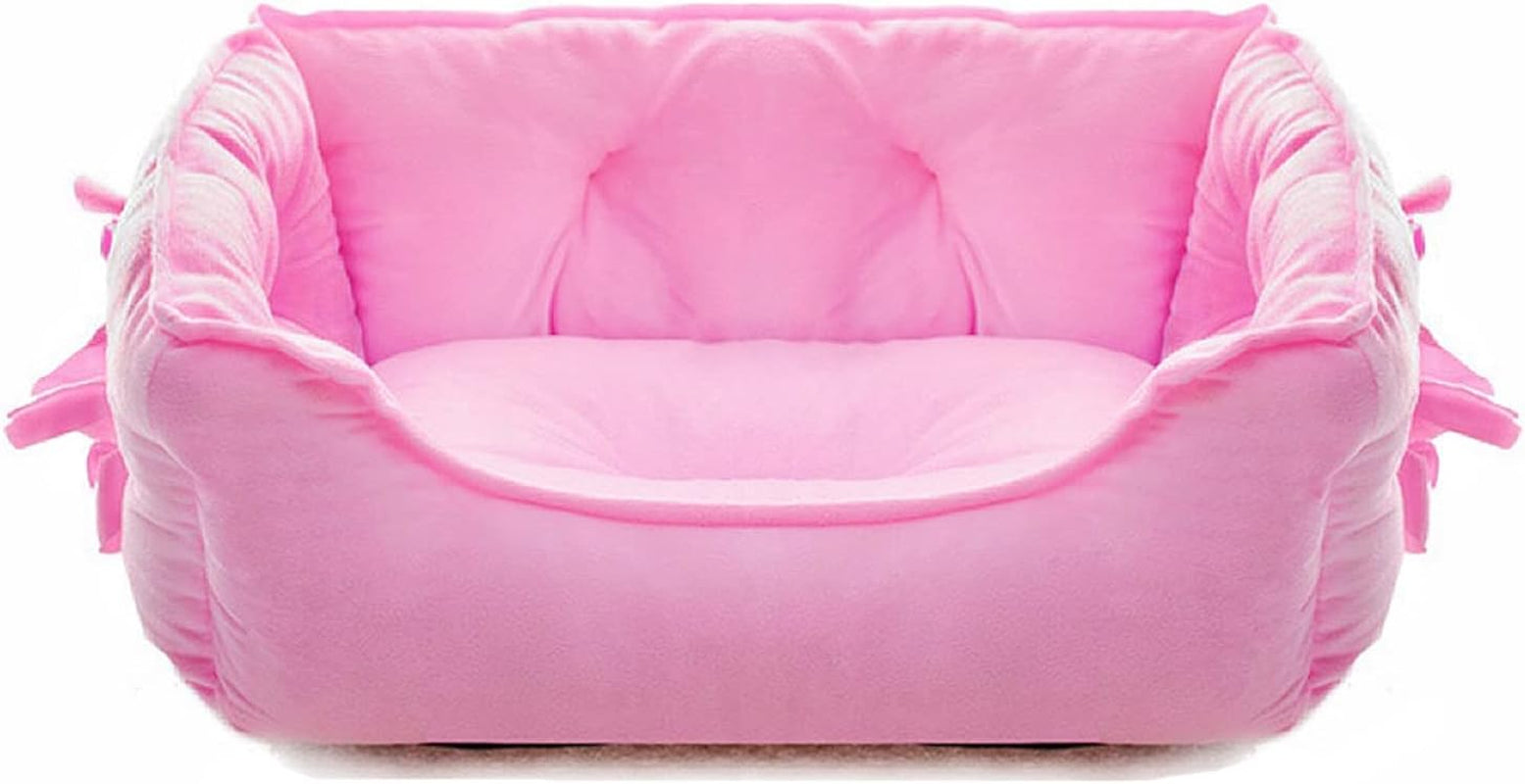 cute-princess-dog-bed-pink-puppy-bed-for-small-dogs-breathable-cat-couch-bowknot-pet-cushion-comfortable-kitten-nest-girl-doggy-sofa-waterproof-bottom-pink