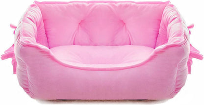 Cute Princess Dog Bed Pink Puppy Bed for Small Dogs Breathable Cat Couch Bowknot Pet Cushion Comfortable Kitten Nest Girl Doggy Sofa, Waterproof Bottom (Pink)9