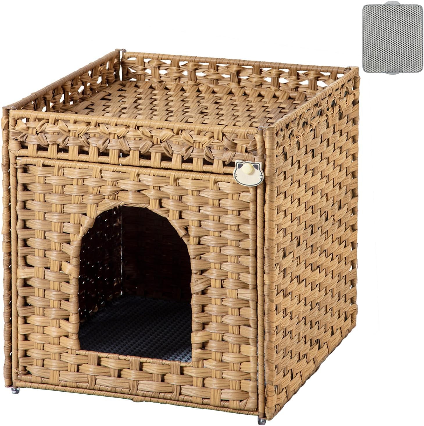 setvson-cat-litter-box-enclosure-furniture-hidden-litter-box-with-mat-and-fence-handwoven-rattan-cat-house-with-two-s-shaped-hooks-for-living-room-bedroom-18-5-x-20-5-x-19-1-inches-natural