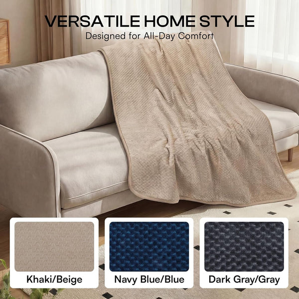 Luciphia Waterproof Blanket for Large Dog Ultra-Soft & Calming Pet Throw Reversible Warm Fleece Durable Furniture Crate Couch Bed Cover Protector Machine Washable Leakproof Beige L (65''X57'')4