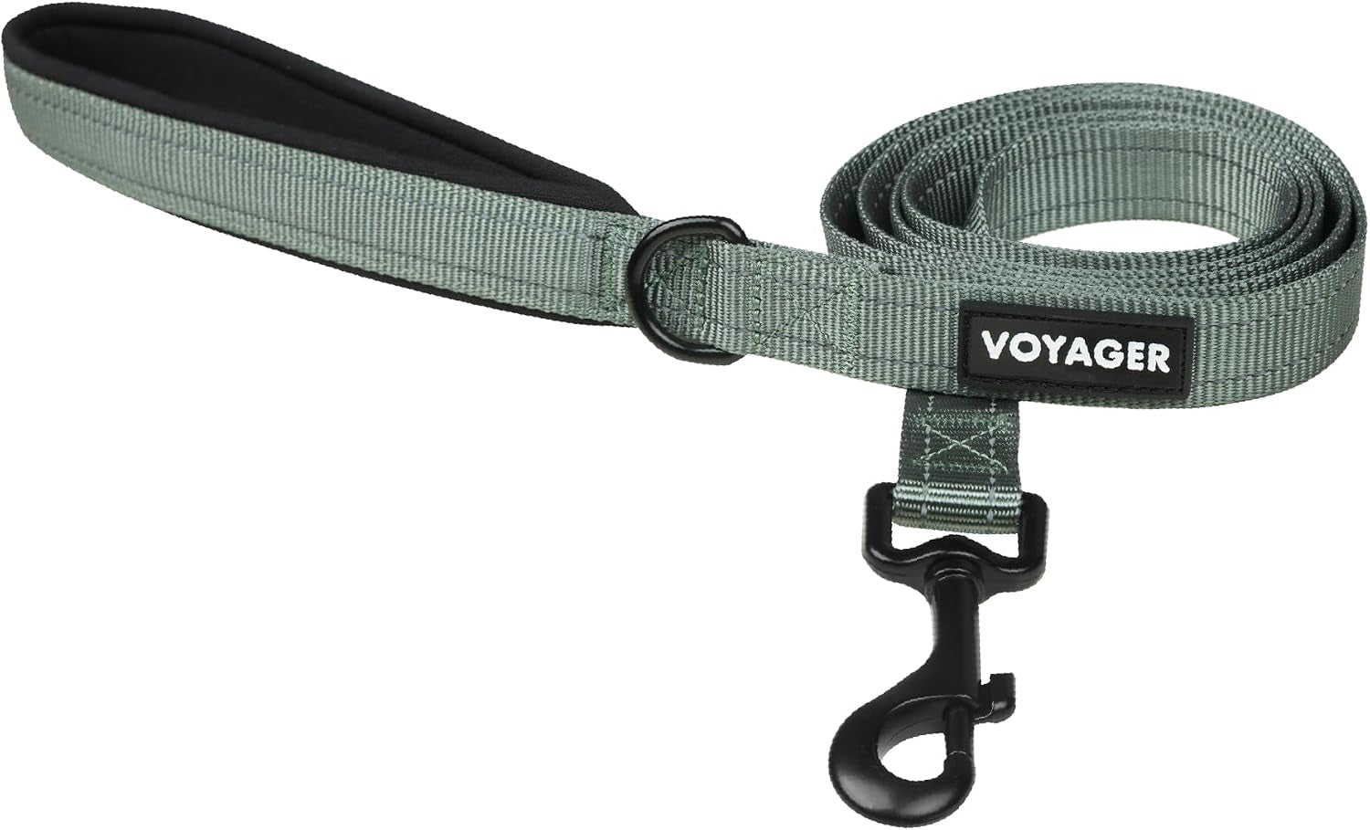 best-pet-supplies-voyager-nylon-dog-leash-fuchsia-small-5ft-in-length-5-8-in-width-reflective-soft-neoprene-handle-heavy-duty-metal-clips-for-running-walking-training