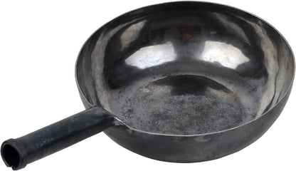 Zhensanhuan Chinese Handhammered Iron Woks and Stir Fry Pans, Non-Stick, No Coating, Induction Suitable, 章丘铁锅，舌尖上的中国，A Bite of China (28CM)1