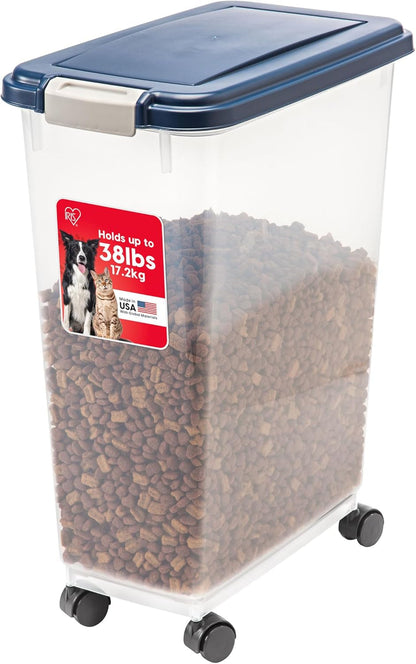 IRIS USA Dog Food Storage Container, Airtight, 30 Lb Capacity, Wheels | Airtight Seal Keeps Kibble, Bird Seed, and Pet Food Fresh While Wheels Provide Easy Mobility around the Home.15